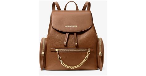 michael kors jet set medium pebbled leather backpack